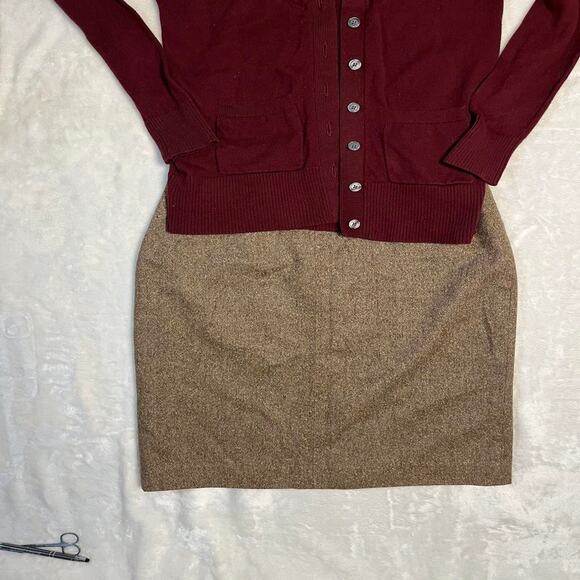 Brooks Brothers 346 Pencil Skirt Size 4 Wool Blend Classy Dressy Boss Lady Tweed - Picture 1 of 6